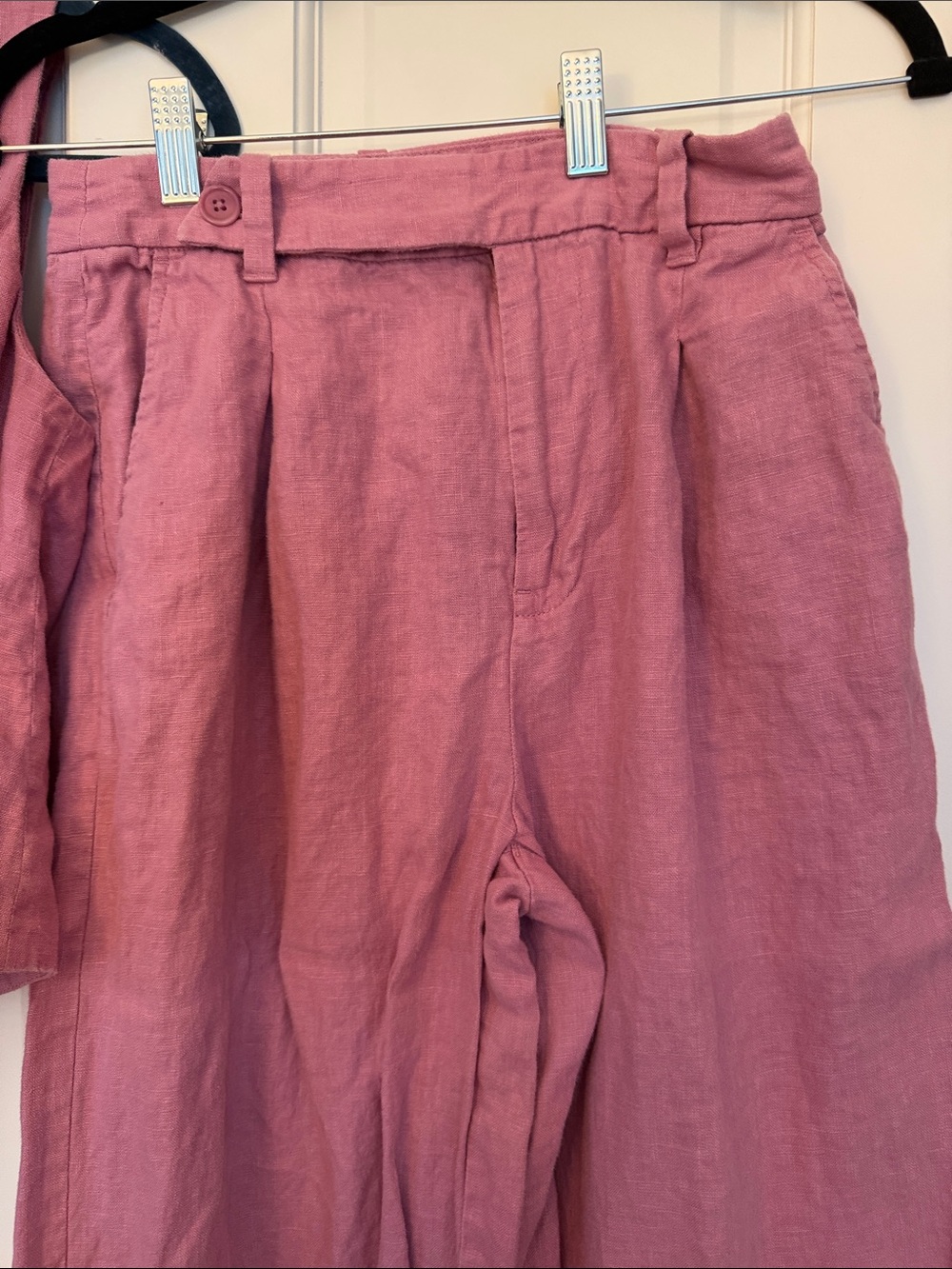 Madewell Dusty Rose Linen Vest & Pants Set - Picture 5 of 9